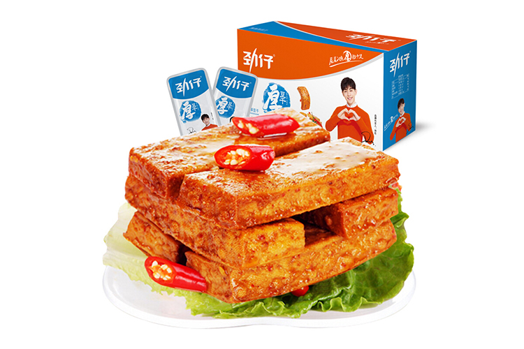 JINGZAI DRIED TOFU SPICY 20PACKS 500G